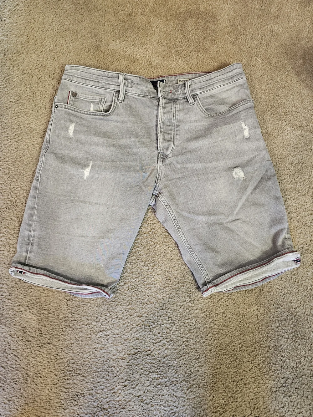 Light Gray Men's Denim Shorts - Casual Everyday Style